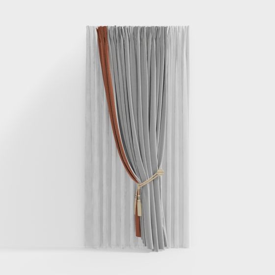 Elegant Drapes 3D model for Creative Spaces