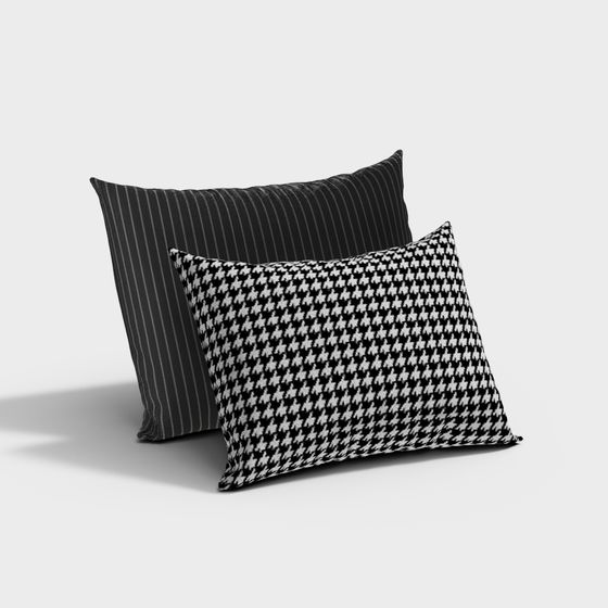 Artistic 3D Pillow Cover Set Model