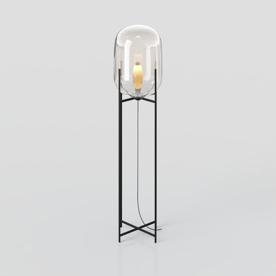 Modern Glass Floor Lamp 3D model