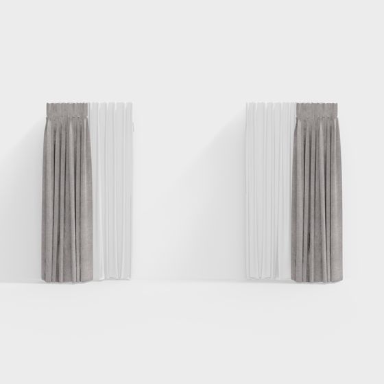 Stylish Curtain 3D model for Modern Interiors