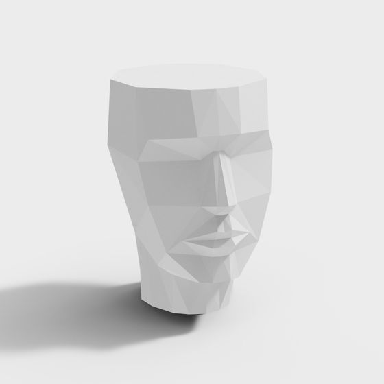 Abstract Face Sculpture 3D Model