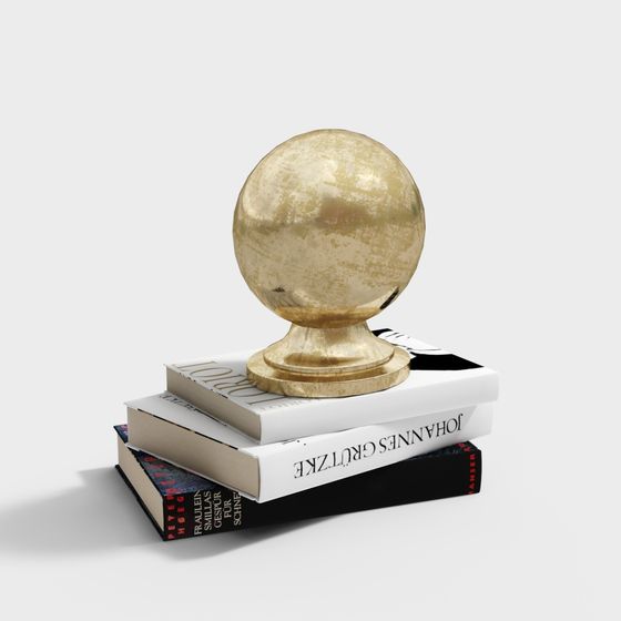 Golden Sphere Decorative 3D model
