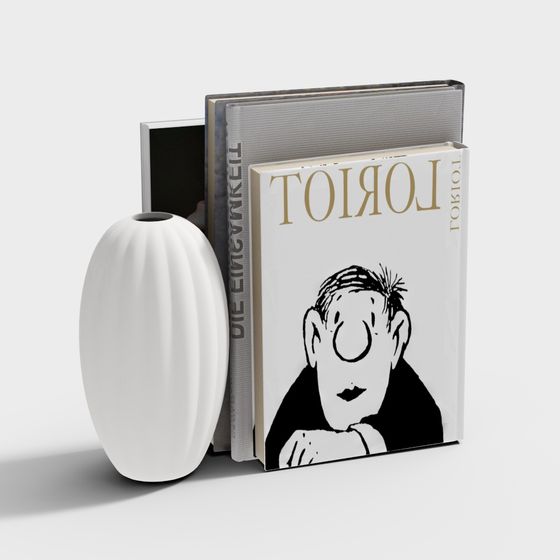 Minimalist Bookshelf 3D model