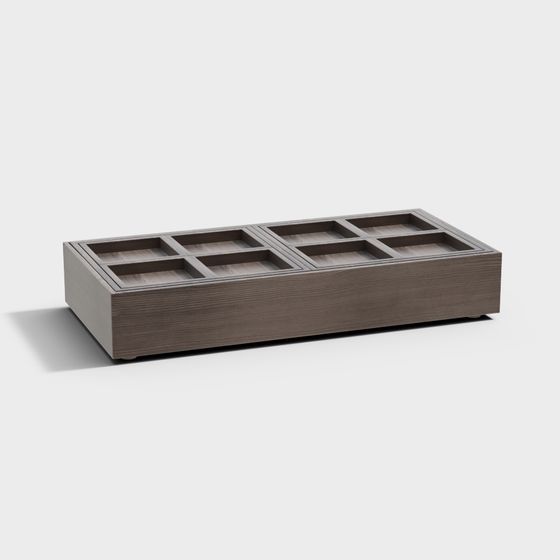 Elegant Wooden Display Box 3D model for Modern Spaces