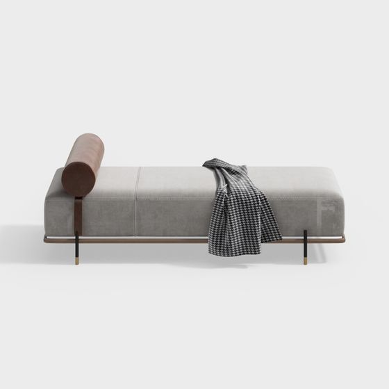 Urban Leisure Bench 3D model for Modern Interiors