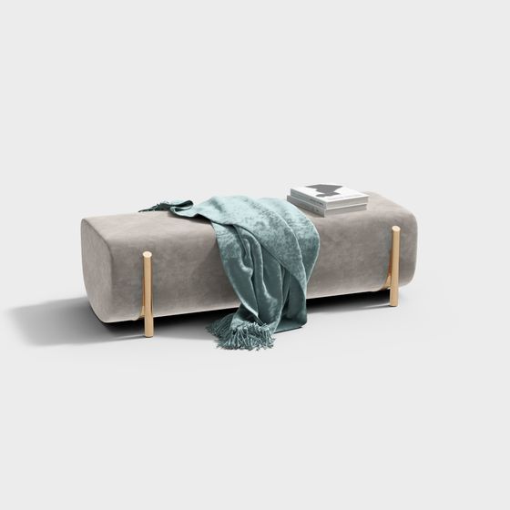 Simplistic Sofa Stool 3D model