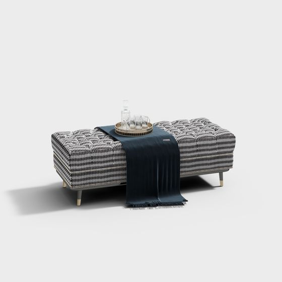 Urban Style Sofa Bench 3D model