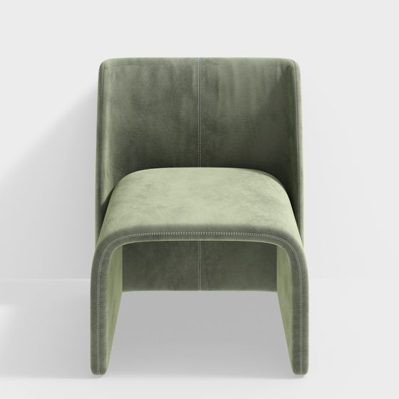 Velvet Lounge Chair 3D model for Elegant Spaces