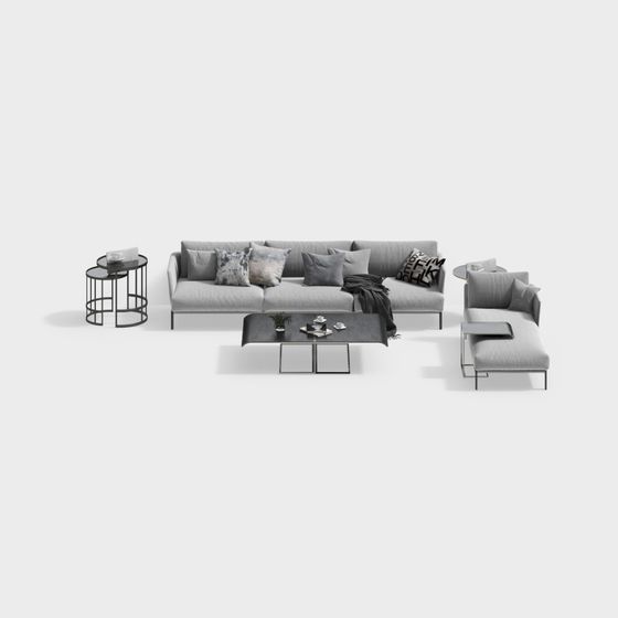 Urban Living Room Set 3D model