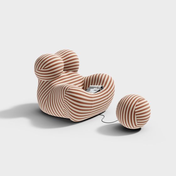 Stylish Low Poly Armchair 3D model