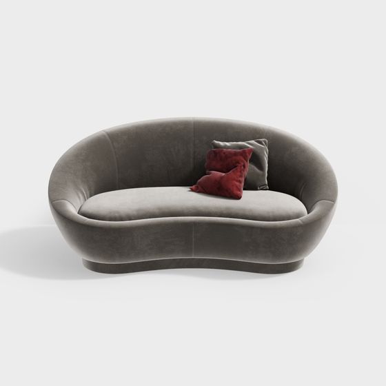 Elegant Low-Poly Sofa 3D model for Modern Interiors