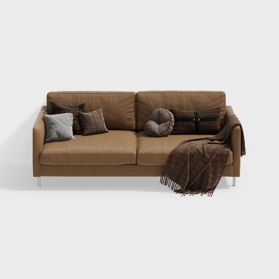 Elegant Low-Poly Sofa 3D model