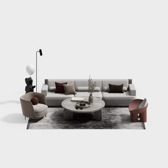 Modern Urban Living Room 3D model