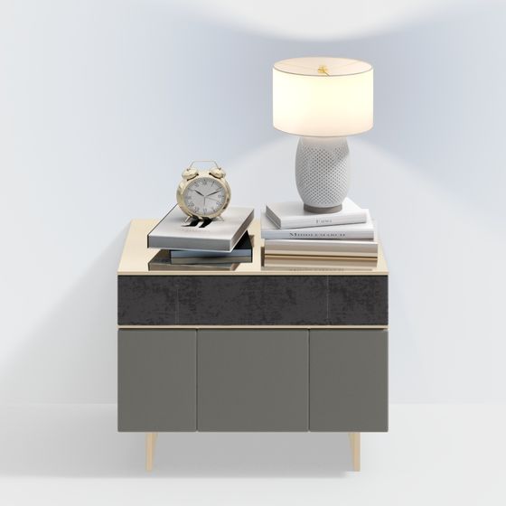 Modern Minimalist Nightstand 3D model