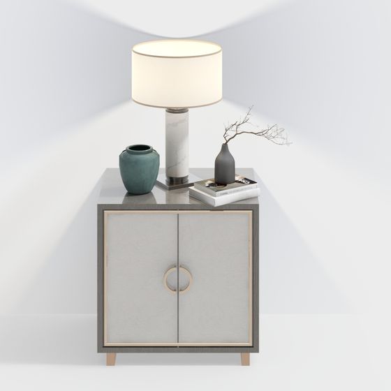 Modern Minimalist Nightstand 3D model