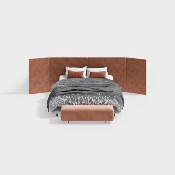 Urban Retreat 3D Model Bed Design