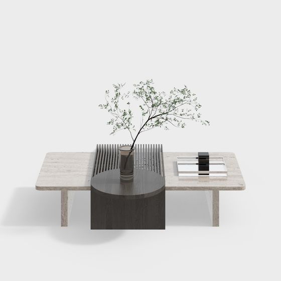 Contemporary Coffee Table 3D model for Living Spaces