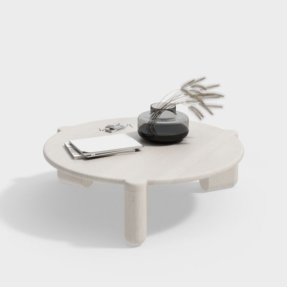 Stylish Streamlined Coffee Table 3D model