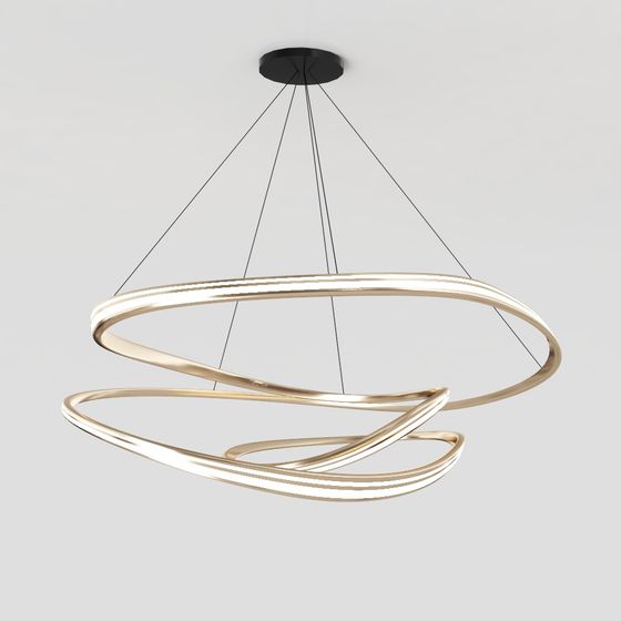 Spiral Halo Chandelier 3D model