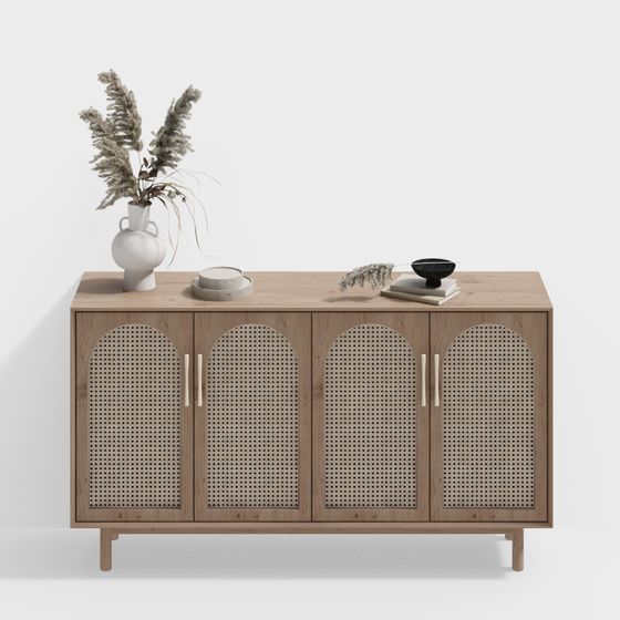 Wooden Hollow Cabinet 3D model