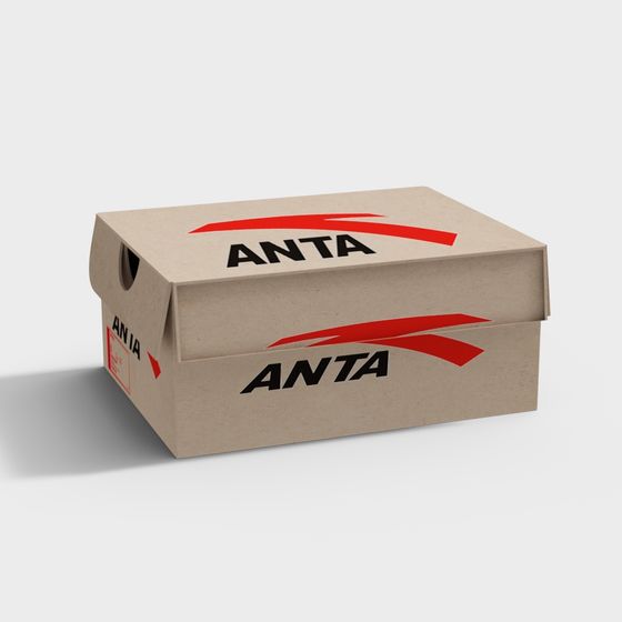 Realistic ANTA Shoe Box 3D Model