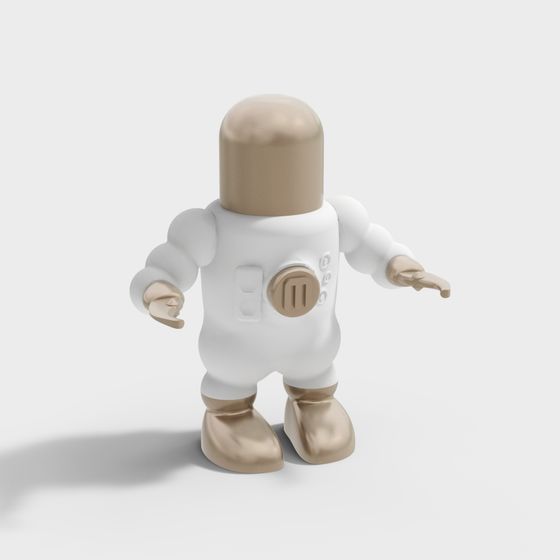Low-Poly Astronaut 3D Model