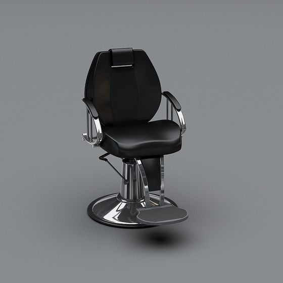 Stylish Low-Polygon Barber Chair 3D model