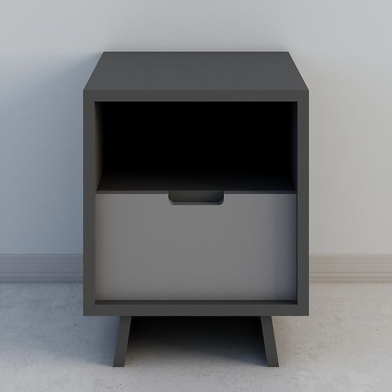Contemporary Bedside Table 3D model for Modern Interiors