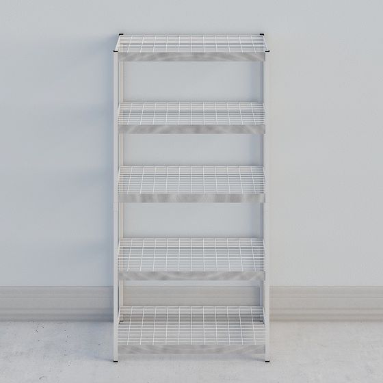 Modern Metal Grid Rack 3D model