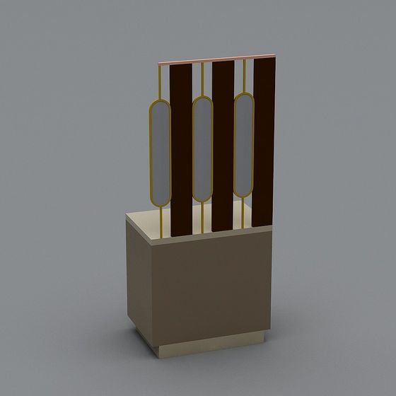 Urban Partition Low-Poly High-Detail 3D Model