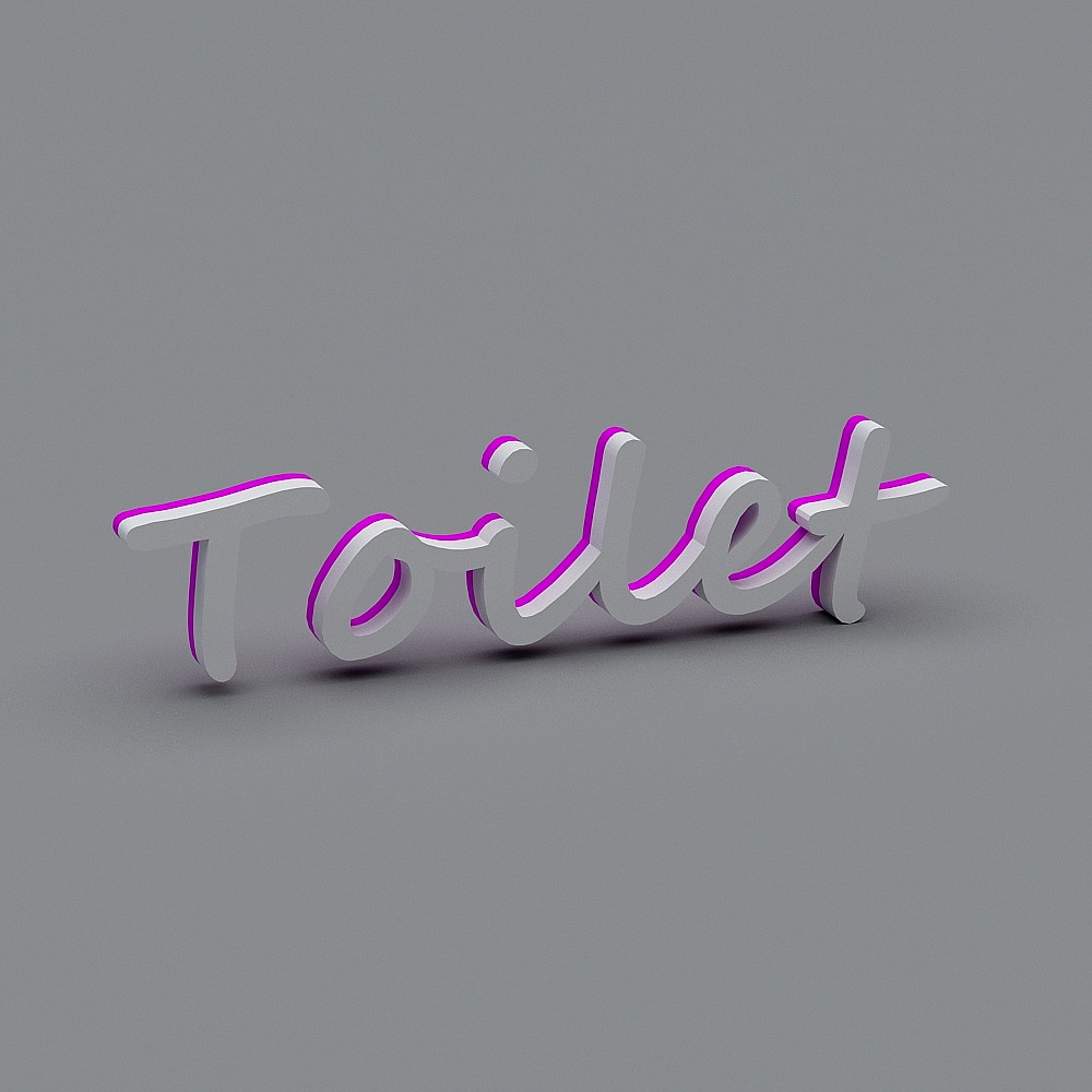 Stylish Low-Polygon Toilet 3D model