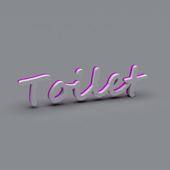 Stylish Low-Polygon Toilet 3D model