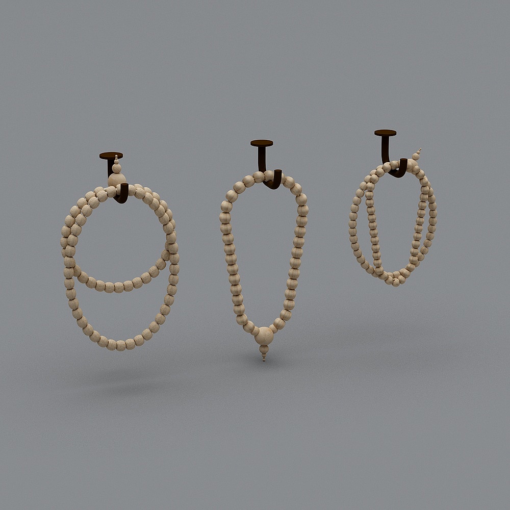 Beaded Pendant Light 3D model