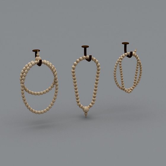 Beaded Pendant Light 3D model