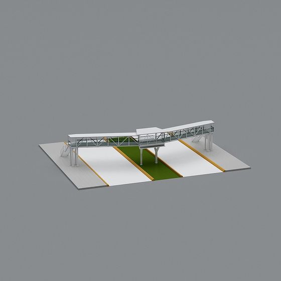 Urban Bridge 3D model for Creative Projects