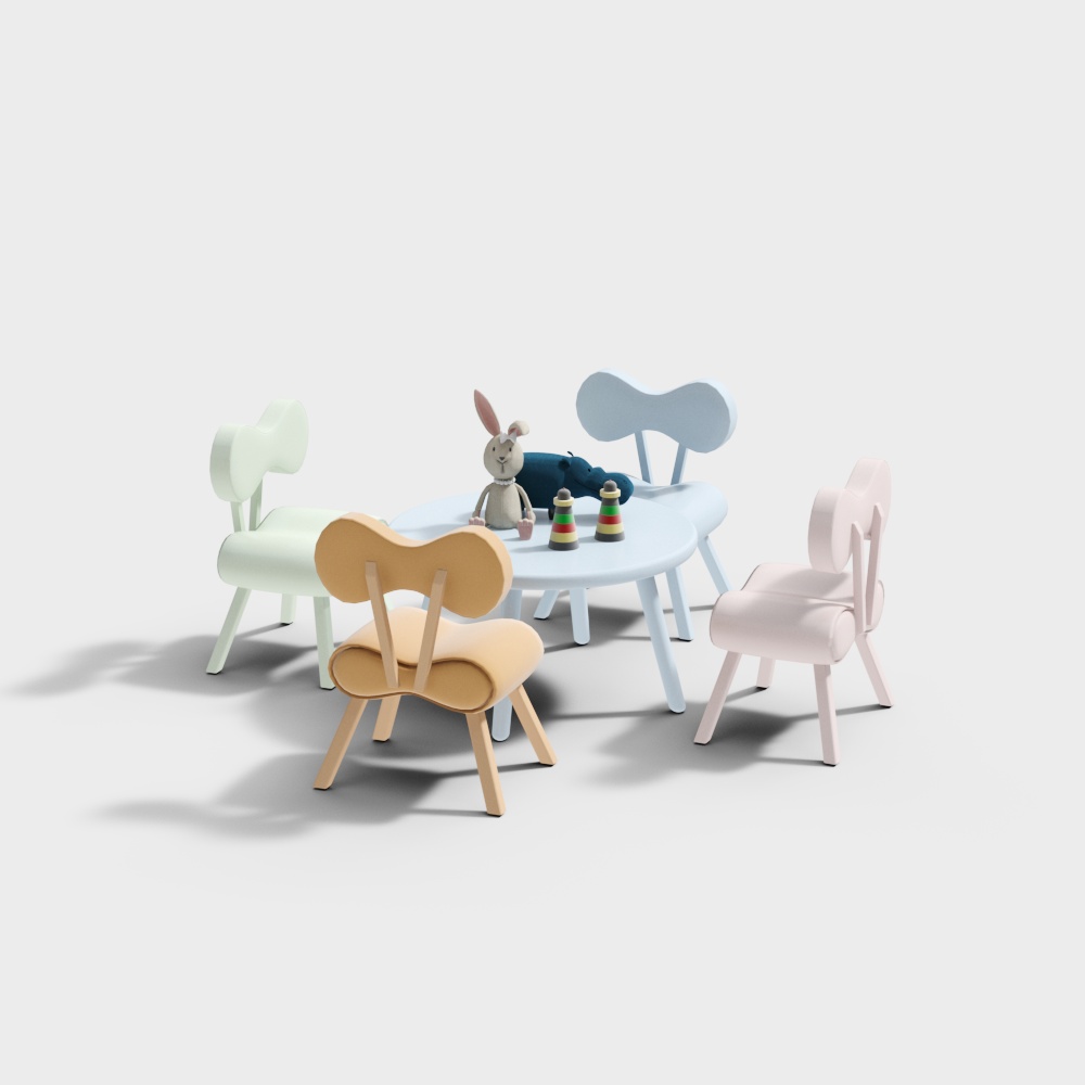 Tables et chaises d'enfants modernes