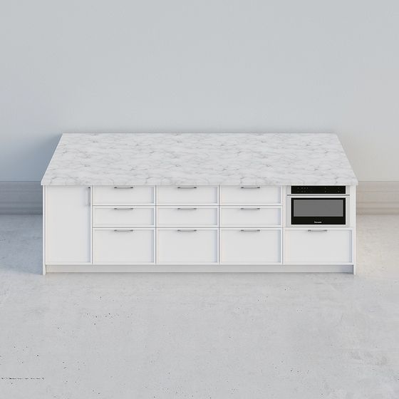 Marble Kitchen Island 3D model