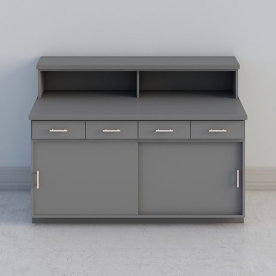 Industrial Style Storage Cabinet 3D model