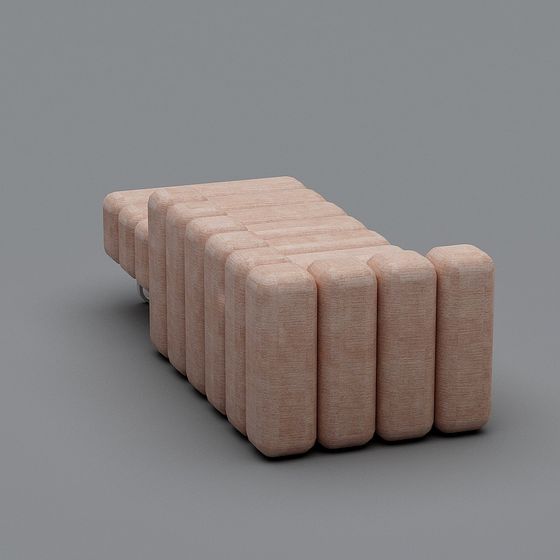 Modular Bench 3D Model for Contemporary Design