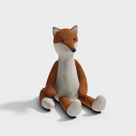 Forest Guardian 3D Model Fox - Low Poly Style