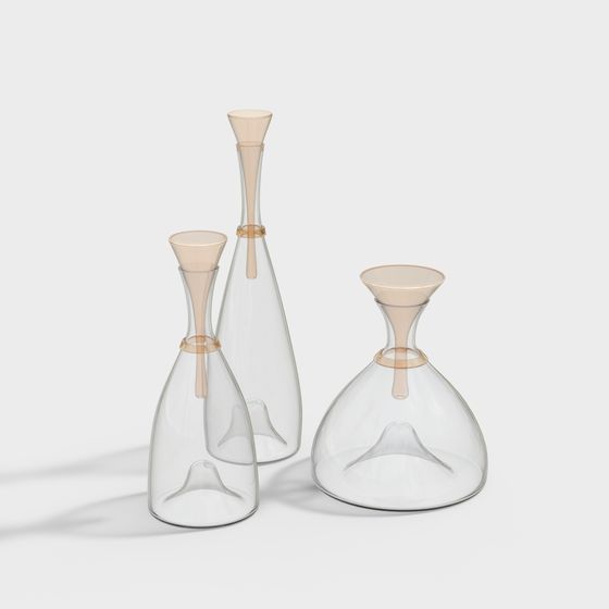 Elegant Vase Set 3D model