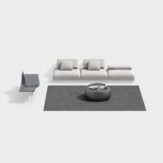 Urban Living Room Set 3D model