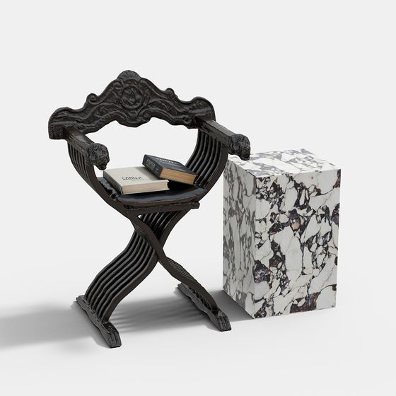 Combinaison de chaise de loisirs de style médiéval français