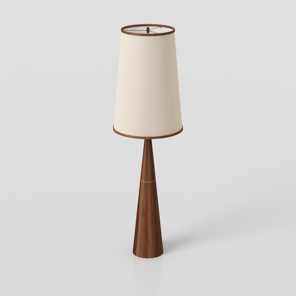 Mid-Century Modern Table Lamp 3D Model – Vintage Style
