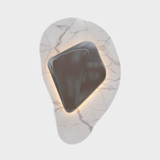 Decorative Wall Lamp 3D Model in Gray