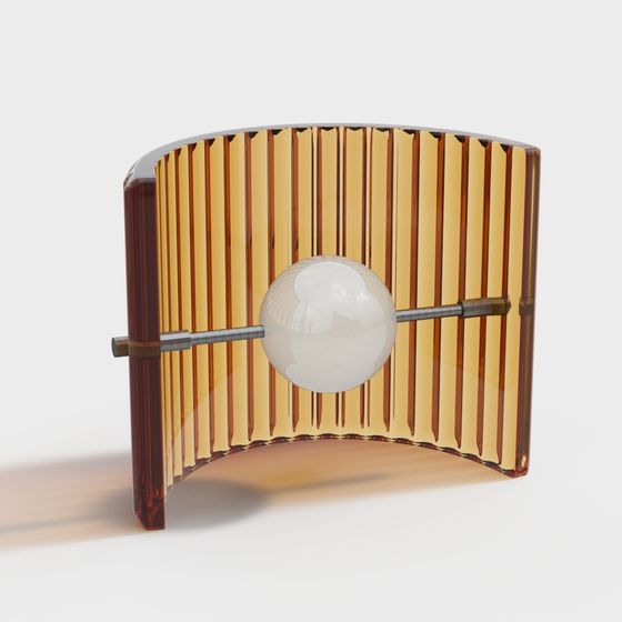 Stylish Glass Orb Installation 3D model