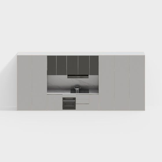 Sleek Minimalist Kitchen 3D model
