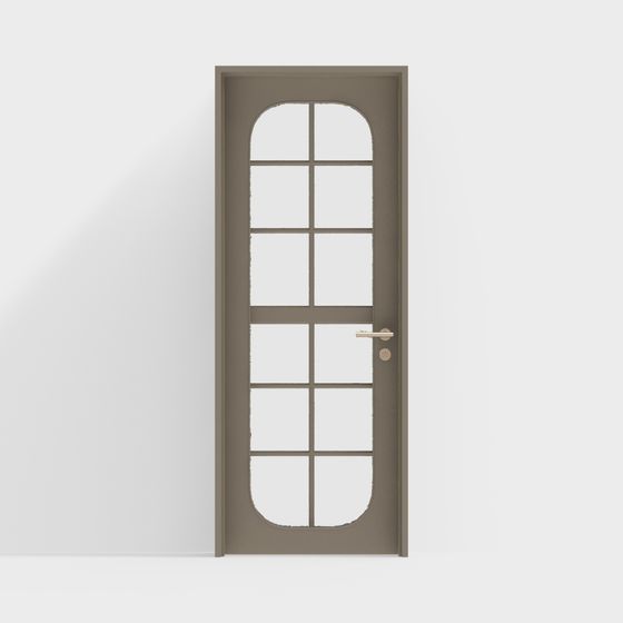 Arched Glass Door 3D model for Artistic Spaces