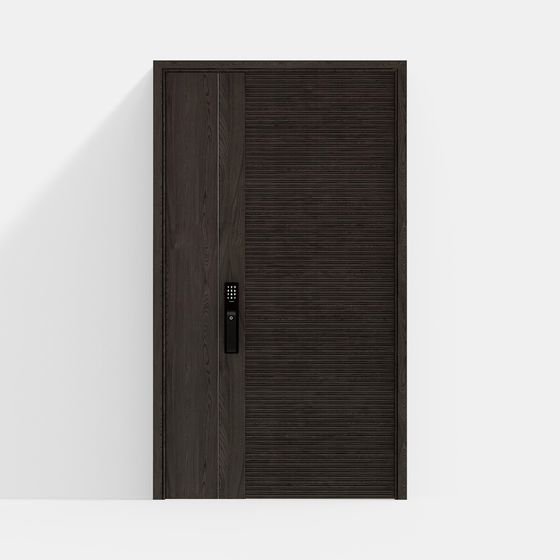 Elegant Black Forest 3D Door Model