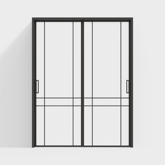 Industrial Sliding Door 3D model